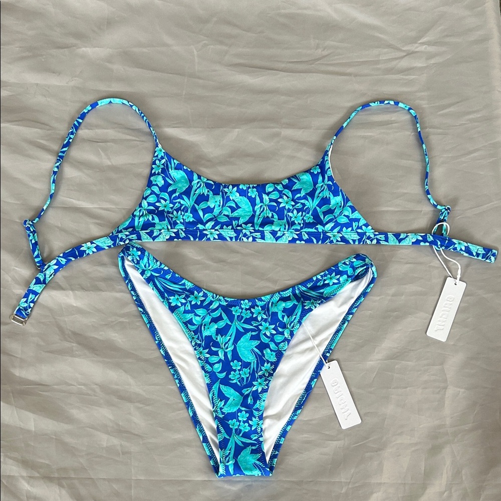 Blue Floral Bikini